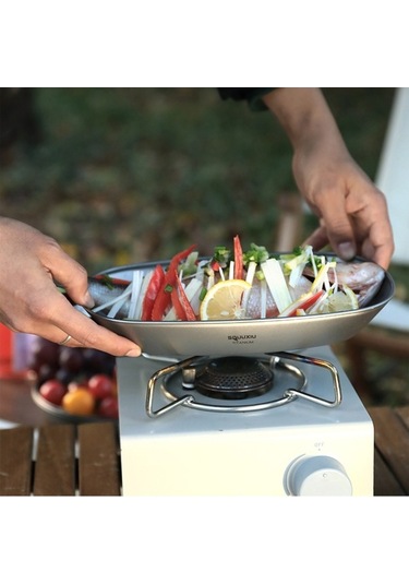 Tongxida Titanium Safari Yemek Tabağı - Ultra Hafif, Sağlıklı, Çakılabilir - Manav, Salata, Balık Servisi İçin Kamp Ve Piknik Çok Renkli