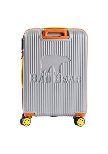 Bad Bear Logo Suitcase 23.01.80.002g Gri Orta Boy Tekerlekli Abs Valiz 64 Lt. Gri