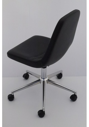 Parker Siyah Deri Ofis Çalışma Sandalyesi