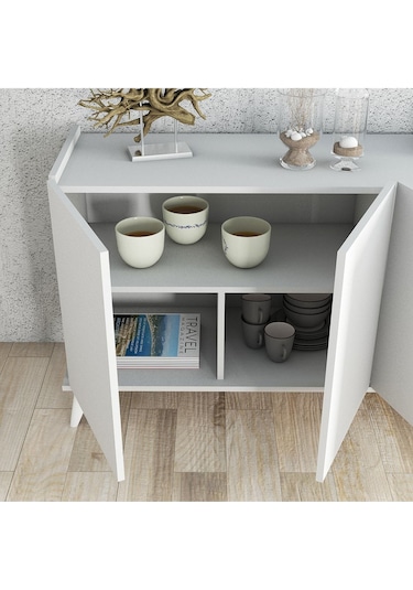 1602 Elegante 180 Cm Modern Konsol Beyaz