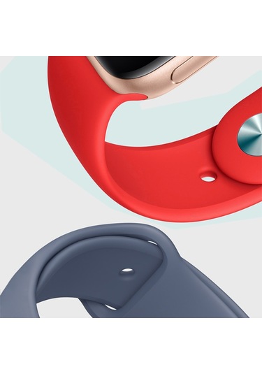 Microsonic iOS Uyumlu Watch Se 44Mm Silikon Kordon Turuncu