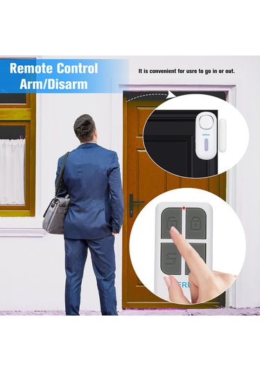 Suofeng Keruı Kr-d2+rc531 433mhz Kablosuz Pencere/kapı Alarm Sistemi, 120db Ses, Kumanda, Ev Ofis Dükkan Güvenliği, Abs Malzeme, 3v Besleme