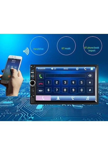 Exvol X70 7 İnc Usb Bluetooth MP3 MP4 Double Teyip + Park Kamerası
