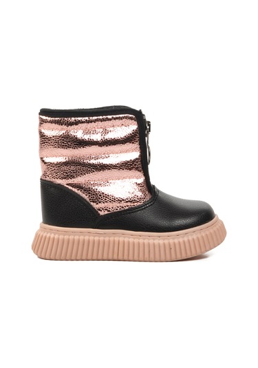 Siyah-pudra Suni Deri Bebek Kar Botu Staye B Siyah-pudra Siyah - Pudra
