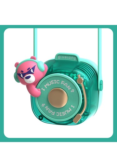 Lyon Şapka Yapraksız Asılı Boyun Fanı Taşın Mini Fan-kırmızılı