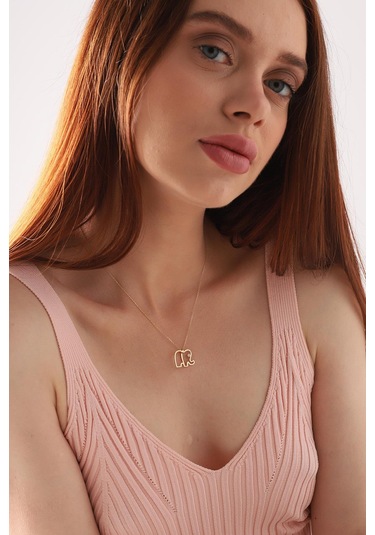 Miletkuyumculuk 14 Ayar Altın Fil Kolye