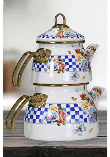 Pr Home Allegro Gold Model Emaye Çaydanlık