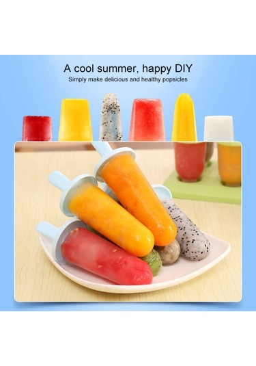 Yaz Diy Yaratıcı Buz Yapımı Kutusu Popsicle Dondurma Kalıbı Blue , Size:popsicle Diğer