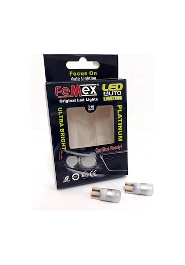 Femex T10 Ampul 1smd 3030 Chipset Mini Beyaz Led Aktif Canbus