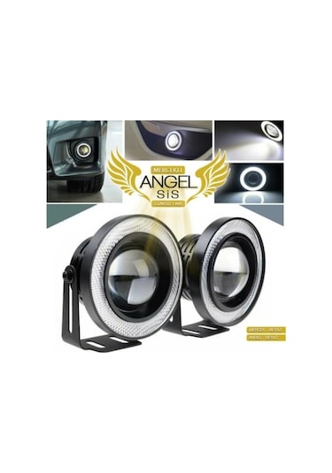 Angel Led Sis Farı 76mm Beyaz Universal Mercekli Sis Beyaz