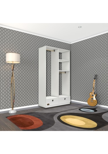 Kenzlife Giysi Dolabı 2 Bölmeli 2 Çekmeceli Bedri 182 100 42 Byz Dolap Kapaksız