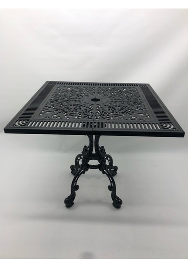 Aluminyumdokumcu Döküm Masa Kare 75*75 Siyah