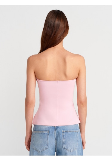 Dilvin 31860 Straplez Top-toz Pembe Toz Pembe