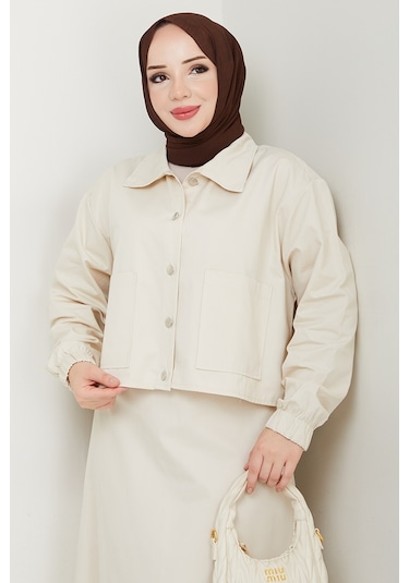 Cerza Ceket Etek İkili Takım 1534 - Bej Bej