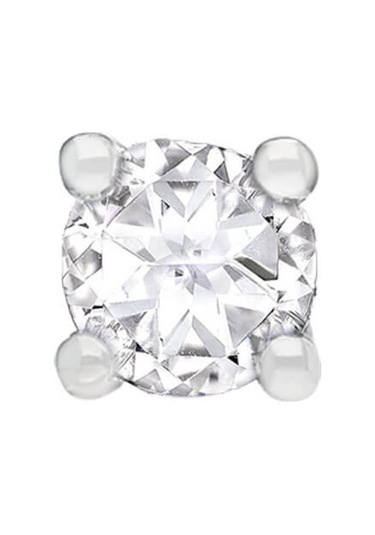 Sirius Beyaz Topaz Tektaş Erkek Küpesi 0823E0042