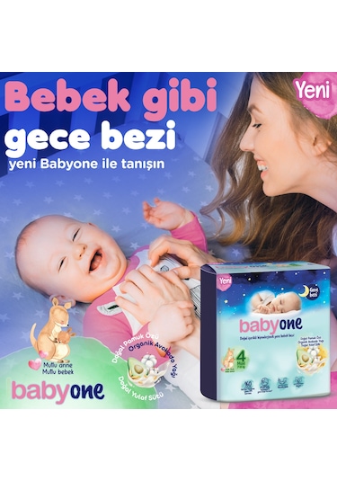 Babyone Gece Bebek Bezi 4 Numara Maxi Fırsat Paketi 56 Adet