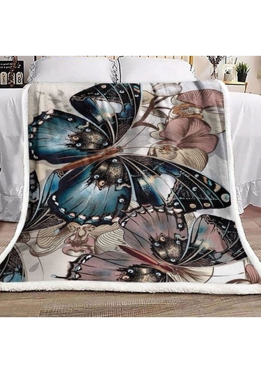 Butterfly Tek Kişilik 1. Kalite 150 Cm 220 Cm. Tv Battaniyesi