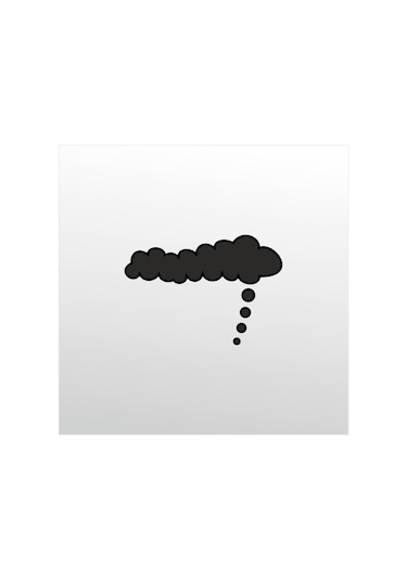 Folyo Sticker Düşünce Balon 70cm Uzunluk Siyah