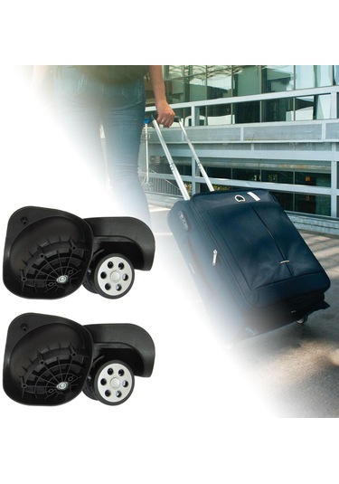 Suntek Bagaj Tekerlekleri Bavul Döner Tekerler Aksesuarları Siyah