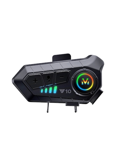 Vkemall Y10 Kask Bluetooth Kulaklık Motosiklet Tam Yüz Kaskı Ultra İnce Kask Kulaklığı Motosiklet Telsiz Kulaklığı Siyah Yumuşak Mikrofon