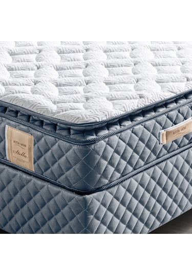 Setaymobilya Ortopedik Yatak, Stella Açık Mavi Pedli Ortopedik Yaylı Yatak