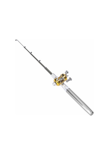 Qingmipy Portatif Kalem Tipi Metal Olta Seti - 1m Açık Uzunluk, 25m Misina, 66g Sarıç, Çok Renk Seçeneği