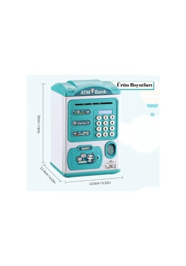 Sevimli Tasarımlı Şifreli Atm Kumbara