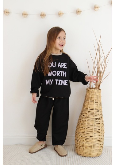 2 Li Takım Baskılı İki İp Siyah