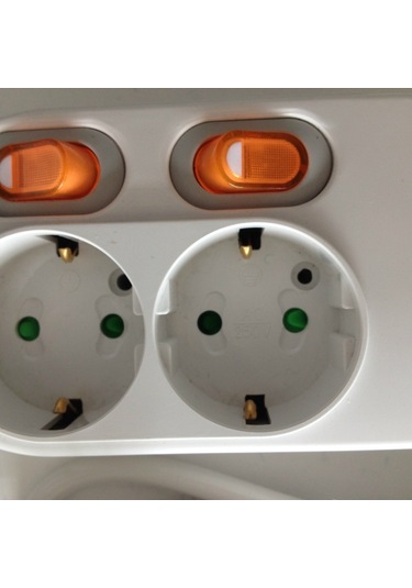 Joyjadehub Kore Priz Şeridi 2 Çoklu Anahtar Priz Avrupa