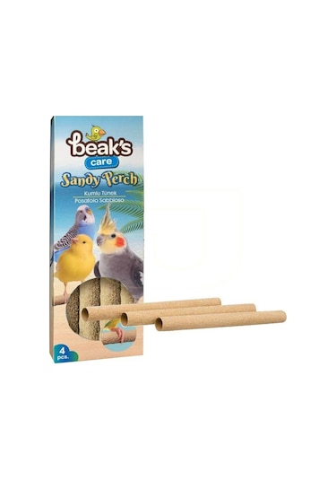 Beaks Kuşlar için Kumlu Tünek 4'lü Paket