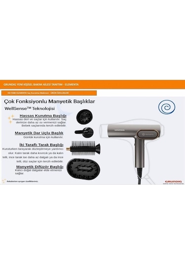 Grundig HD 9380 Elementa Saç Kurutma Makinesi
