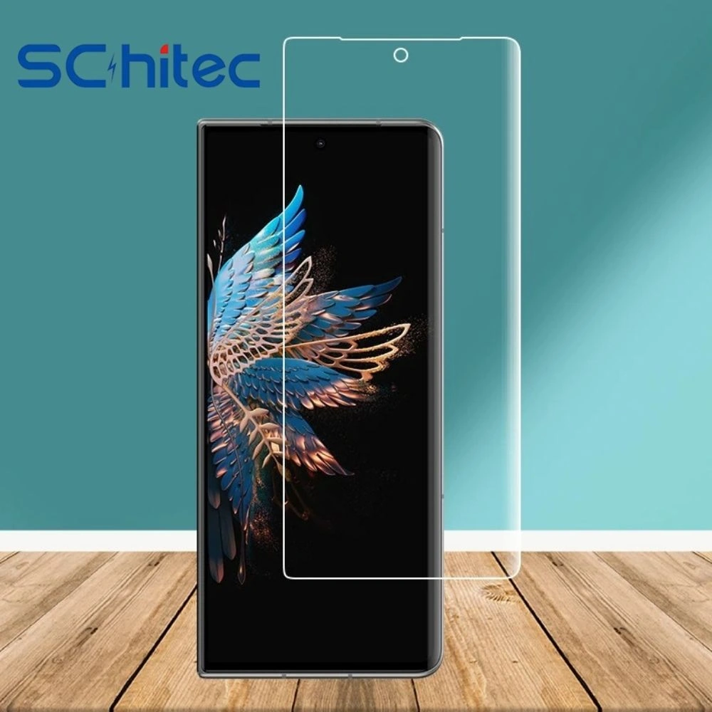 Schitec Samsung Galaxy Z Fold 7 Darbe Emici Premium Şeffaf Nano Ön Ekran Koruyucu Poliüretan Film