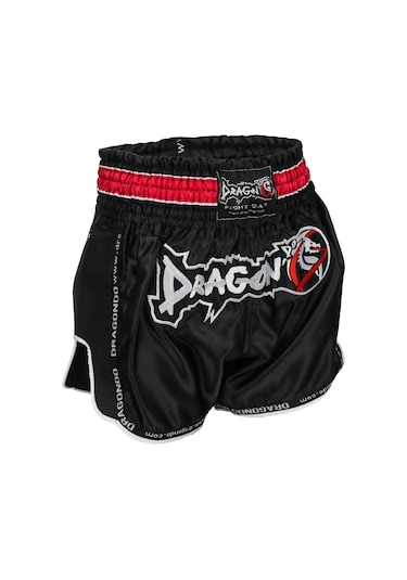Dragondo Mt3075 Retro Neo Muaythai Şortu Siyah Retro Muay Thai Şort Siyah