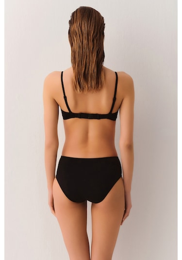 Suwen Yanı Drapeli Bikini Alt Sbn25275012 Siyah