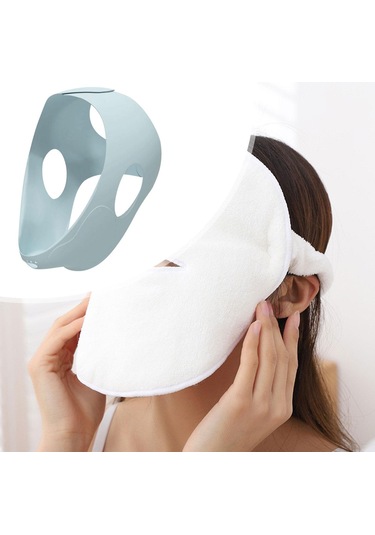 Homyl Buz Baş Sarma Evrensel Rahat Silikon Yüz Paketi Çene Için MAvi