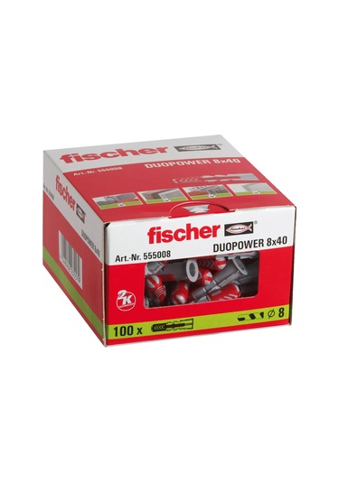 Duopower 8x40 Çift Bileşenli Plastik Dübel  - 100 Adet