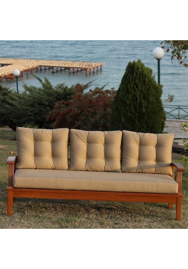 Çengelköy Bahçe Oturma Grubu 3-1-1 -Ahşap Koltuk Ve Sehpa Seti