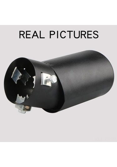 Besthome1 63mm Mat Siyah Paslanmaz Çelik Egzoz Uç Borusu - 3.8-5.3cm Montaj Uyumlu