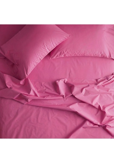 Prime Sleeks %100 Pamuk Yastık Kılıfı 2 Adet - Fuşya - 50x70cm Fuşya