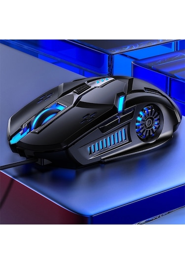 Yındıao G5 3200dpı 4 Modlu Ayarlanabilir 6 Tuşlu Rgb Işık Kablolu Oyun Faresi Siyah Diğer