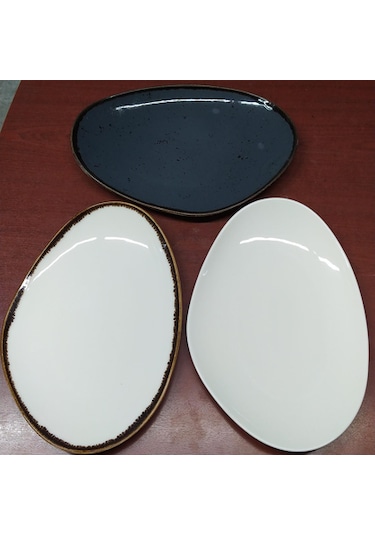 Konak Züccaciye Elips Sunumluk 35x25 Cm Çok Renkli
