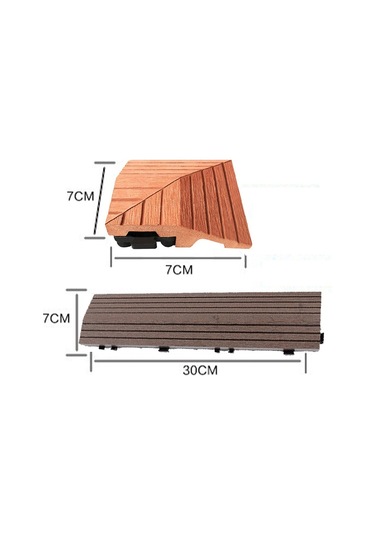 Sones Açık Balkon Plastik Ahşap Su Geçirmez Korozyon Önleyici Sızdırmazlık Zemin, Renk: 1. Köşe Diğer