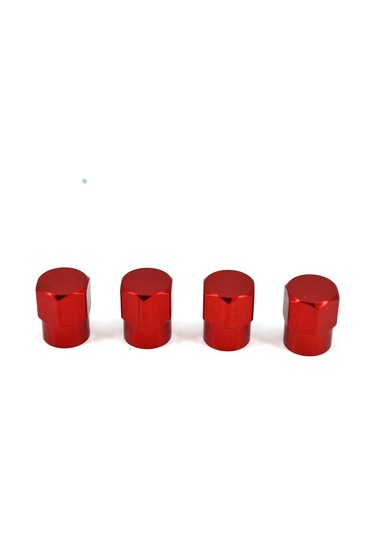 4 Adet Aluminyum Sibop Kapağı Köşeli Kırmızı