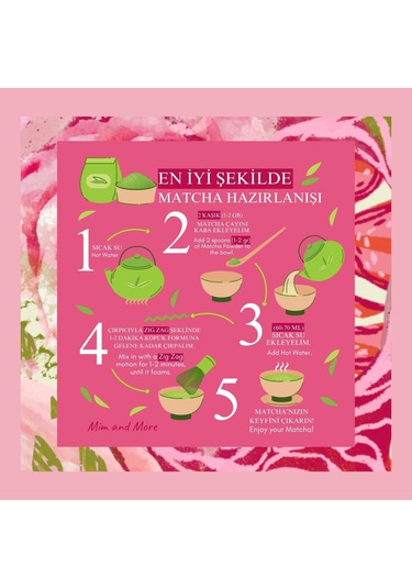 Mim and More Rose Matcha Gül Aromalı Matcha 25 G