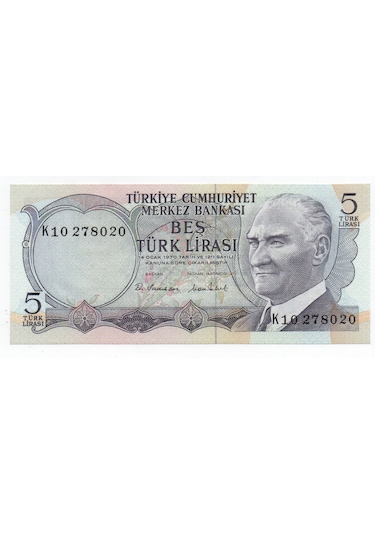 5 Lira 6.emisyon 2.tertip K10 278020 Wb0317