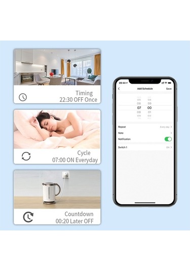 Ulzyvf Akıllı Soket 16a, Zamanlayıcılı Fiş Soketi, Uzaktan Kumandalı Akıllı Ev Soketi