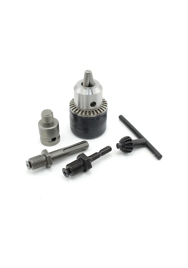 Ximistore9 "5 Parçalı Krom Vanadyum Çelik Matkap Mandren Seti - 13mm/10mm Dönüştürücü Başlık İle Çok Amaçlı Kullanım"