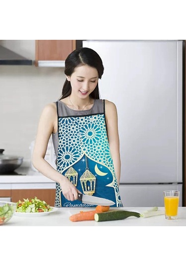 Homyl Ev Açık Kamp Için Mutfak Önlüğü Ramazan Mavi Mavi