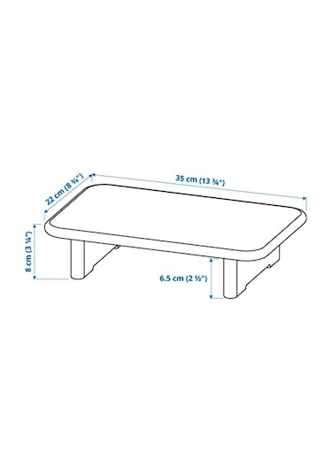 Nishev Ayaklı Kesme Tahtası Sunum Tahtası Bambu 35x22 Cm