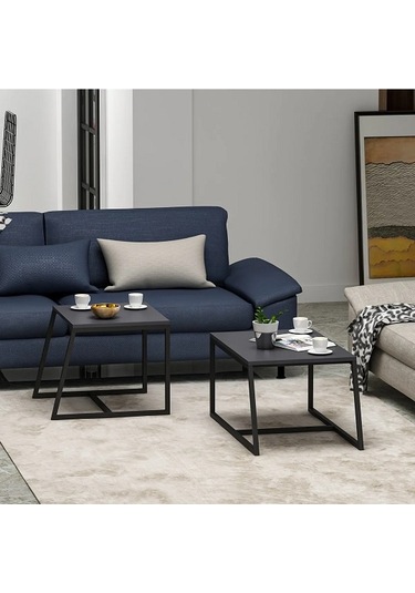 Orta Sehpa Max Metal Ayak Antrasit 2'li